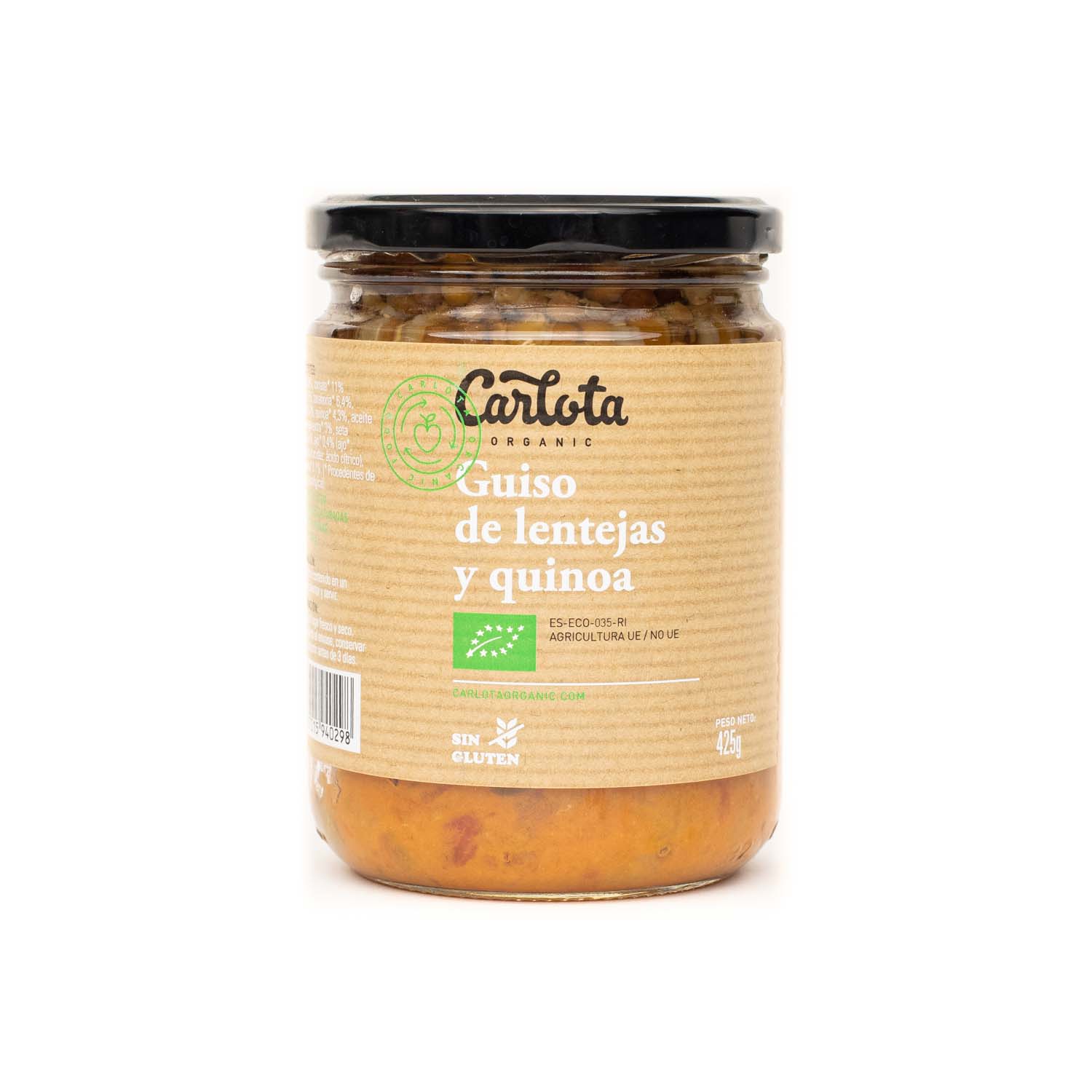 GuisoLentejasQuinoa425g Lentejas quinoa Carlota 425 - Mitierra Centro de Naturopatía