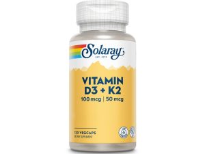 Vitamina D3+K2 Solaray 120cap - Mitierra Centro de Naturopatía