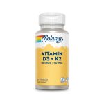Vitamina D3+K2 Solaray 60cap - Mitierra Centro de Naturopatía